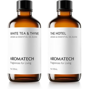image:imageAromaTech Santal amp Love Affair Set  Aroma Diffuser Essential Oils Blend of Santal Cardamom Papyrus Musk  Love Affair Jasmin Saffron Cedar Ambergris  120 MilliliterHotel and White Tea  Thyme